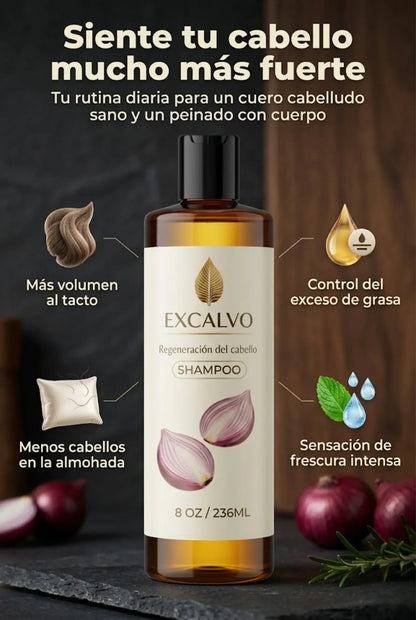 Promocion SHAMPOO EXCALVO 2x1 Recupera tu cabello o te devolvemos tu dinero